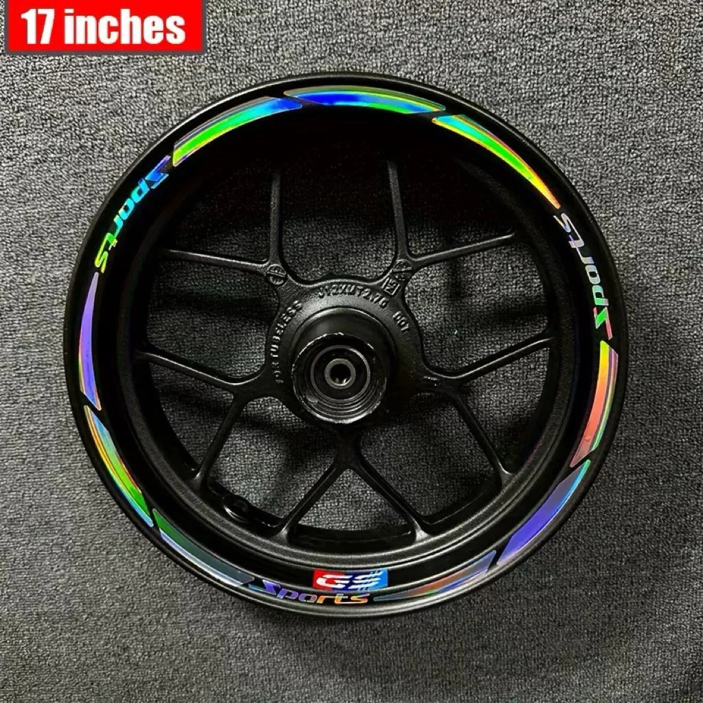 [Nhiều màu] Tem Dán Mâm Xe 17 Inch Phản Quang – Decal Trang Trí Vành Xe Thể Thao, Dễ Dán