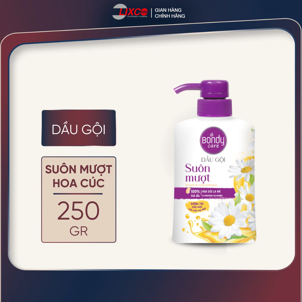 Dầu gội đầu suôn mượt Bondy Care, Nuôi dưỡng và bảo vệ tóc từ sâu bên trong Z1113 250g Lixco Việt Nam