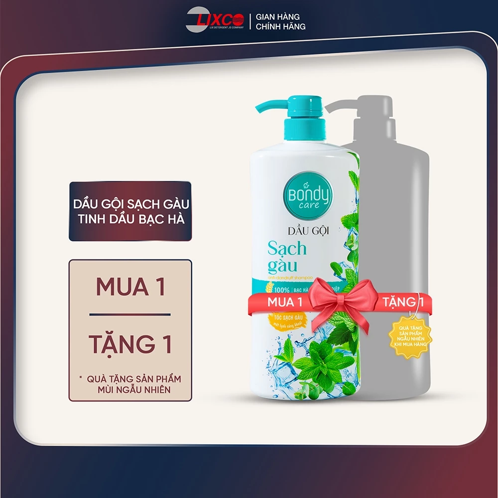 Combo dầu gội, sữa tắm Bondy Care sạch gàu, giảm ngứa, sữa tắm cho cả gia đình 650g Lixco Việt Nam