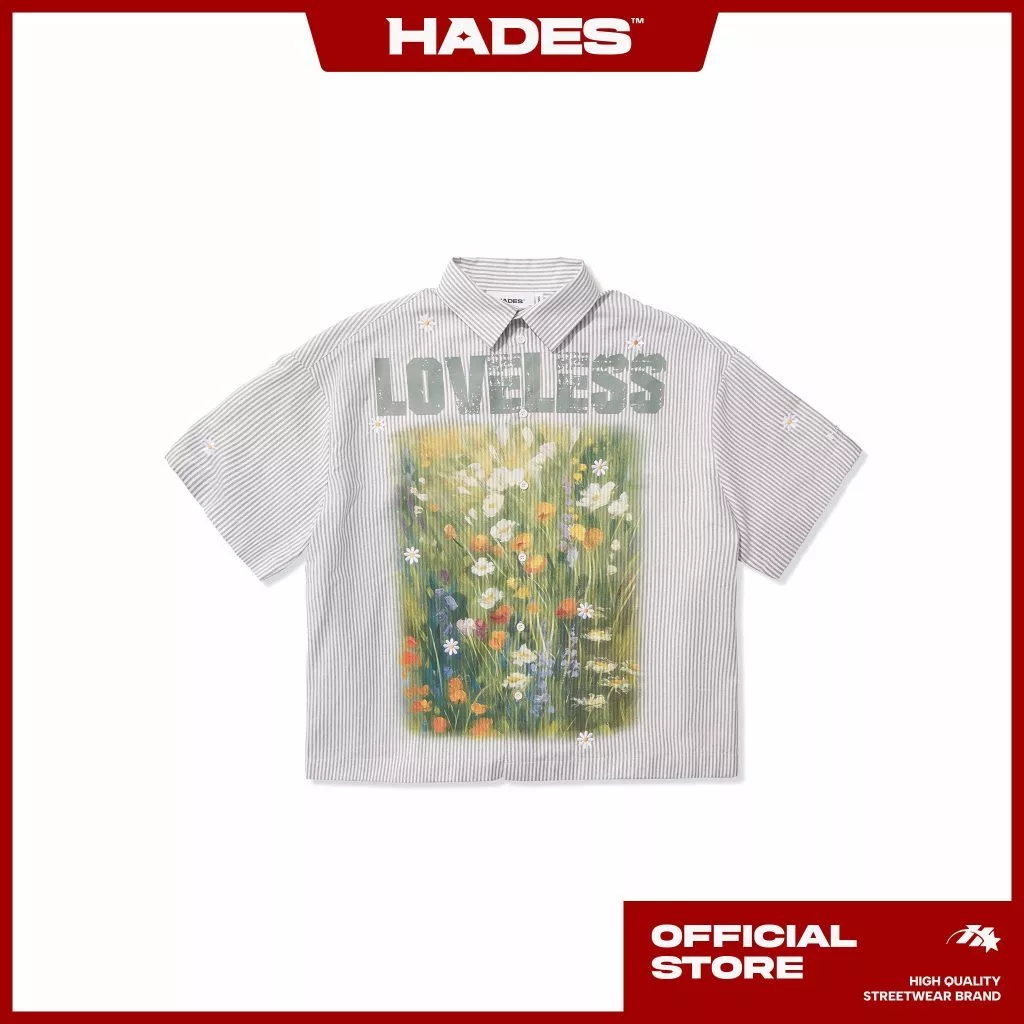 HADES Brand Chính hãng Áo Sơmi tay ngắn unisex - HADES Loveless Striped Shirts