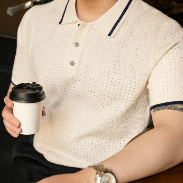 Áo Polo Nam DỆT KIM VIERO, Chất Vải Len Viscose Lông Thỏ, Form Regular Fit - LUCIINON