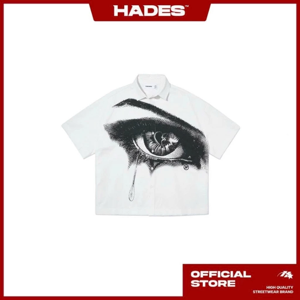 HADES Brand chính hãng Áo sơ mi tay ngắn cotton unisex - HADES Silent Gaze Shirt
