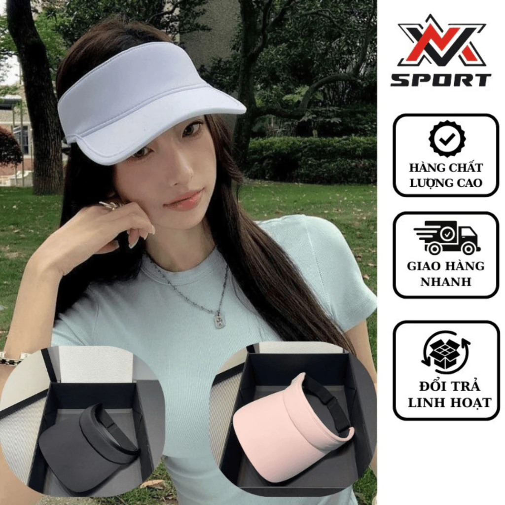 Mũ Chống Nắng Nửa Đầu  - Nón Thể Thao Pickleball Tennis Chạy Bộ Chống Tia UV Cao Cấp, Thấm Hút Mồ Hôi Cực Tốt [K164]