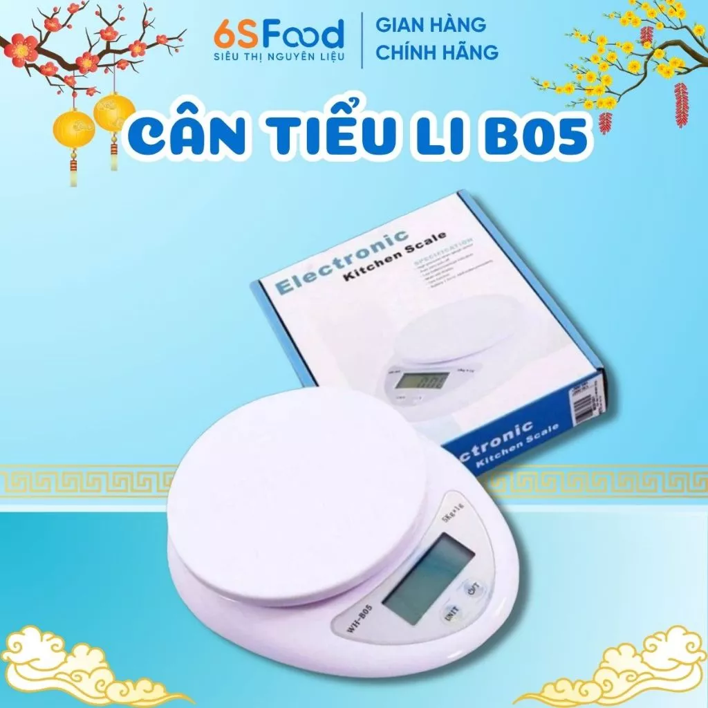 Cân Tiểu Ly Điện Tử Nhà Bếp Mini, Định Lượng 1g - 5kg, Hỗ Trợ Làm Bánh Độ Chính Xác Cao - 6SFOOD