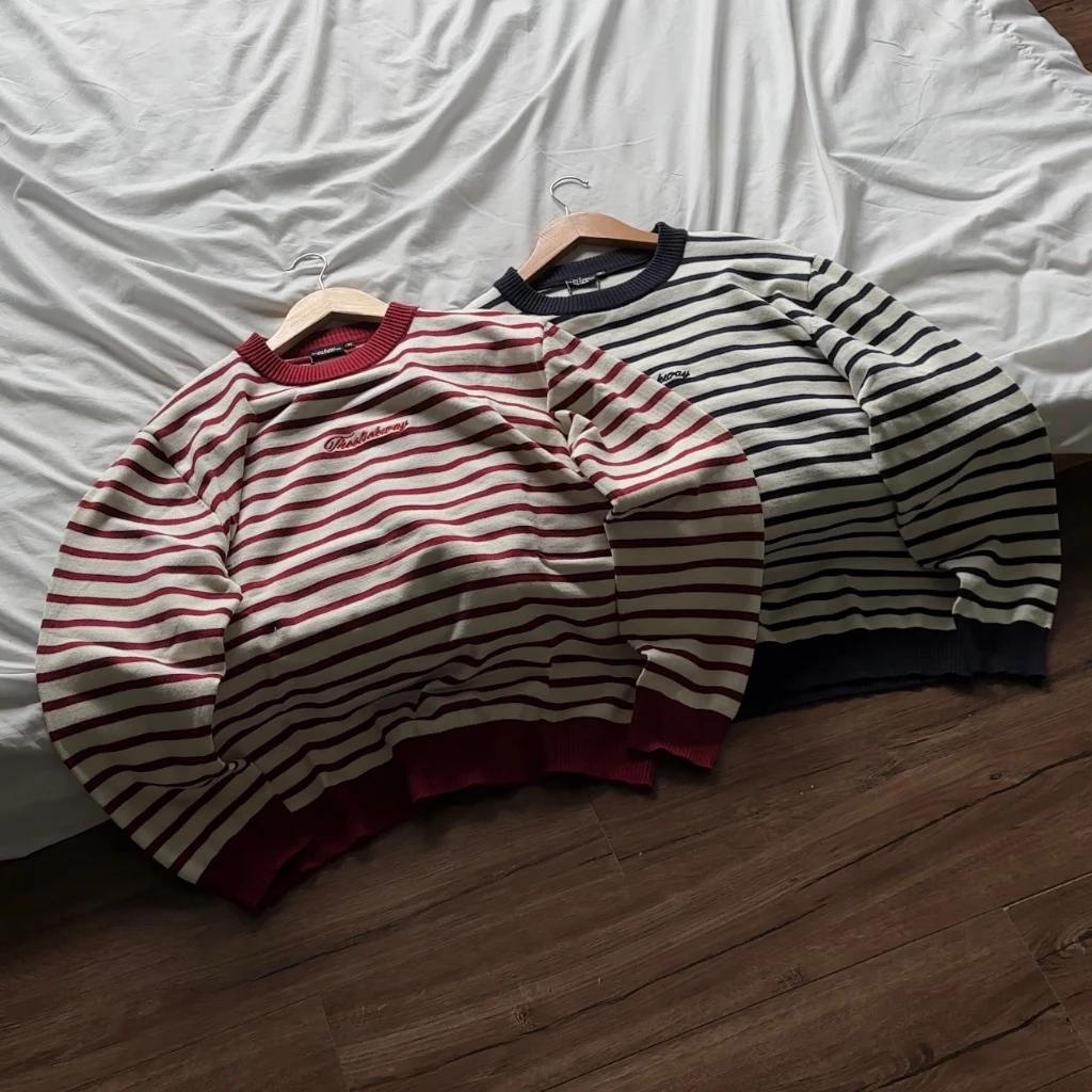 [ SS26 Collection ] SLICK " SWEATER STRIPE" KNIT MERINO PREMIUM - FORM BOXY BY THE SLICK WAY UNISEX