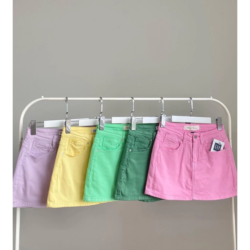 Chân Váy Short Lưng Thấp Màu Sắc Sofm Wear (Form nhỏ)