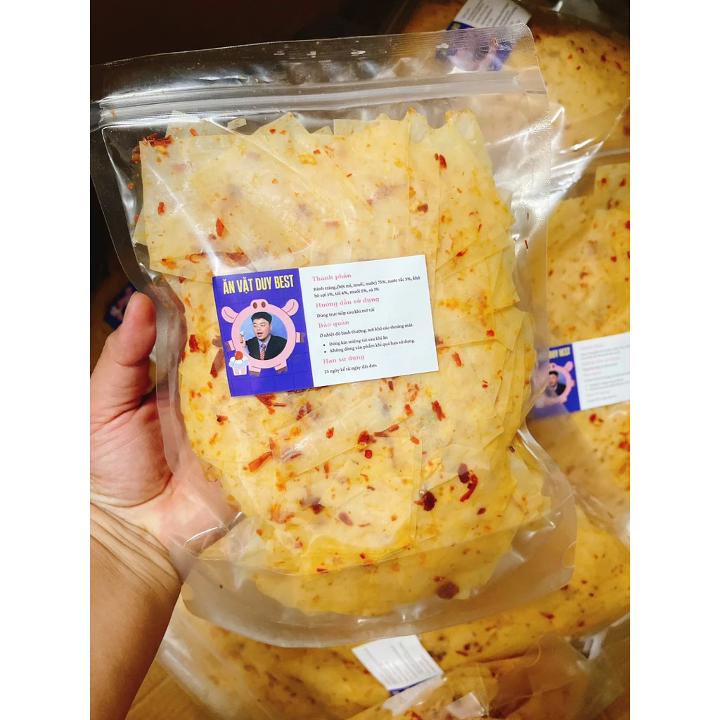(HOẢ TỐC SG 24/24) Bánh Tráng Duy Best Bò Tỏi Chua Cay 🌶️<>