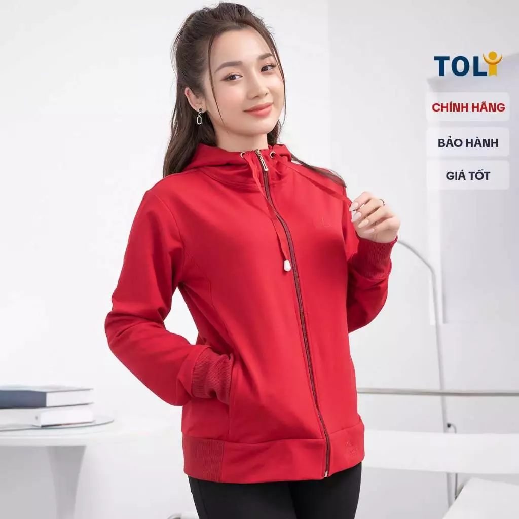 Áo Khoác Giữ Nhiệt Nữ TOLI KN05 – Cản Nắng 2 Lớp, Mũ Rộng, Túi Trong, Mặc Che Nắng Cản Gió