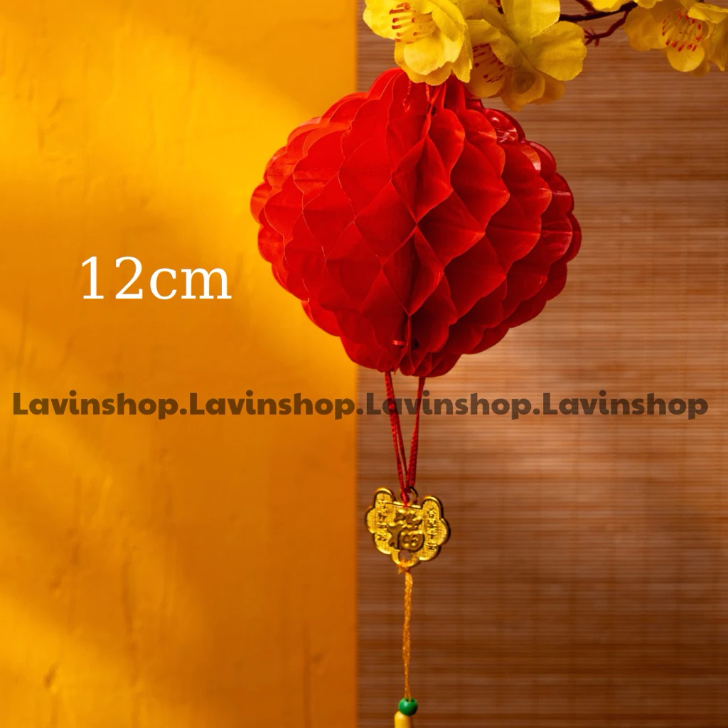 [GIÁ SỈ] Combo 50-100 Lồng Đèn Giấy Tổ Ong Đỏ Trang Trí Tết 2026 - Decor Nhà Cửa, Quán Cafe, Background Sân Khấu