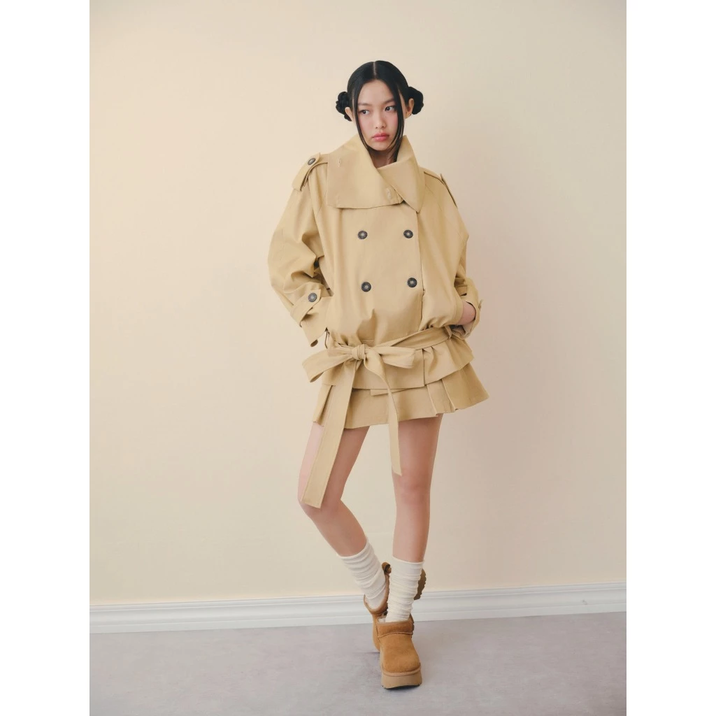 Áo khoác OLV trench thời trang thanh lịch Beige Kate Belted Coat phù hợp đi chơi đi cà phê