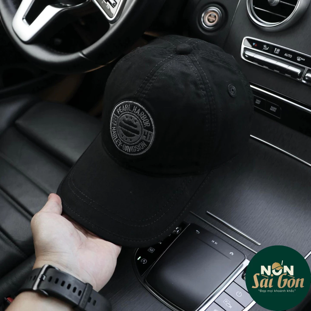 (Hàng VNXK) Nón kết, mũ lưỡi trai DAVIDSON vải Denim thêu chỉ nổi (Ảnh thật)-HP