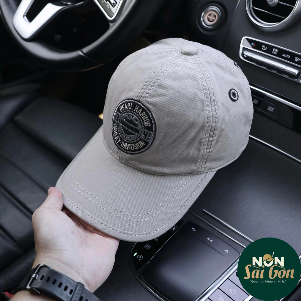 (Hàng VNXK) Nón kết, mũ lưỡi trai DAVIDSON vải Denim thêu chỉ nổi cao cấp (Ảnh thật)-HP