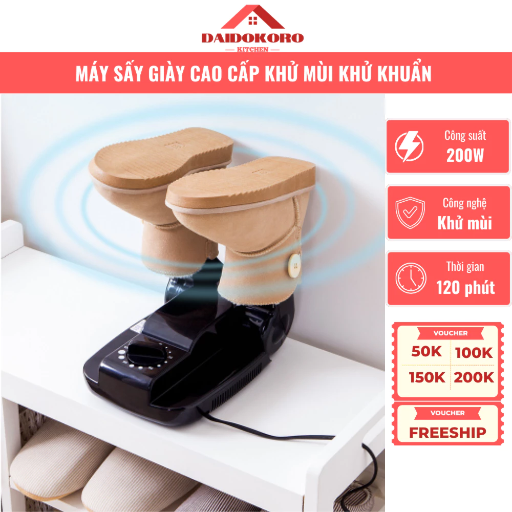 MÁY SẤY KHÔ GIẦY CAO CẤP, Khử Mùi Và Khuẩn, Máy sấy đa năng, sấy khô giày, tất, Bảo Hành 12 tháng