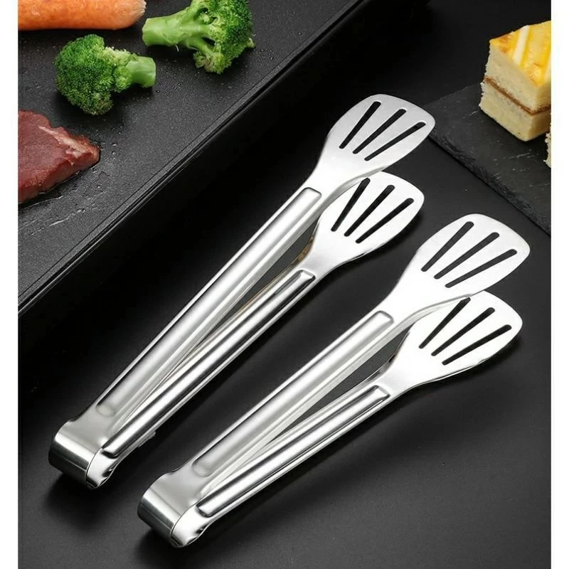 Kẹp gắp đá đồ nướng salad Inox cao cấp bền đẹp cán dài
