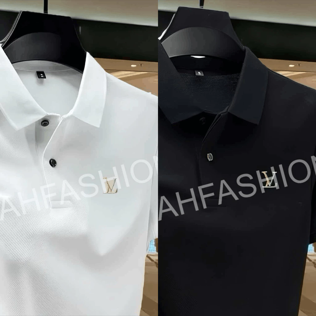 Áo polo nam tay ngắn chất vải poly co giãn nhẹ thêu logo basic mẫu mới- Menswear AHFASHION
