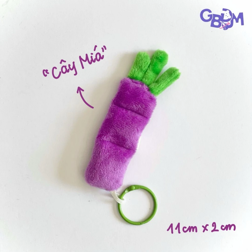 Móc Khoá Gấu Bông Đình May CÂY MÍA nha