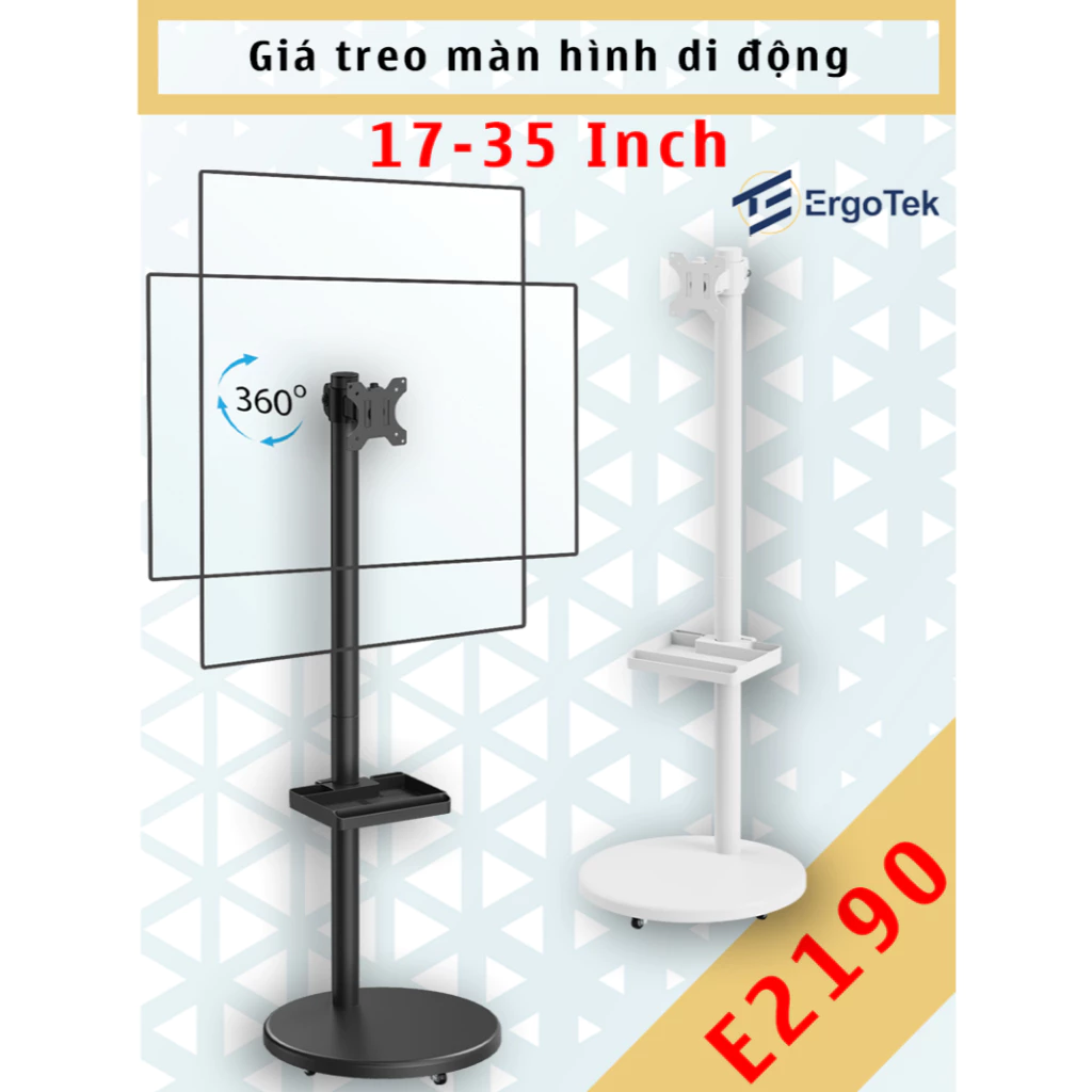 E2190 - Giá treo màn hình di động - Chính hãng Ergotek