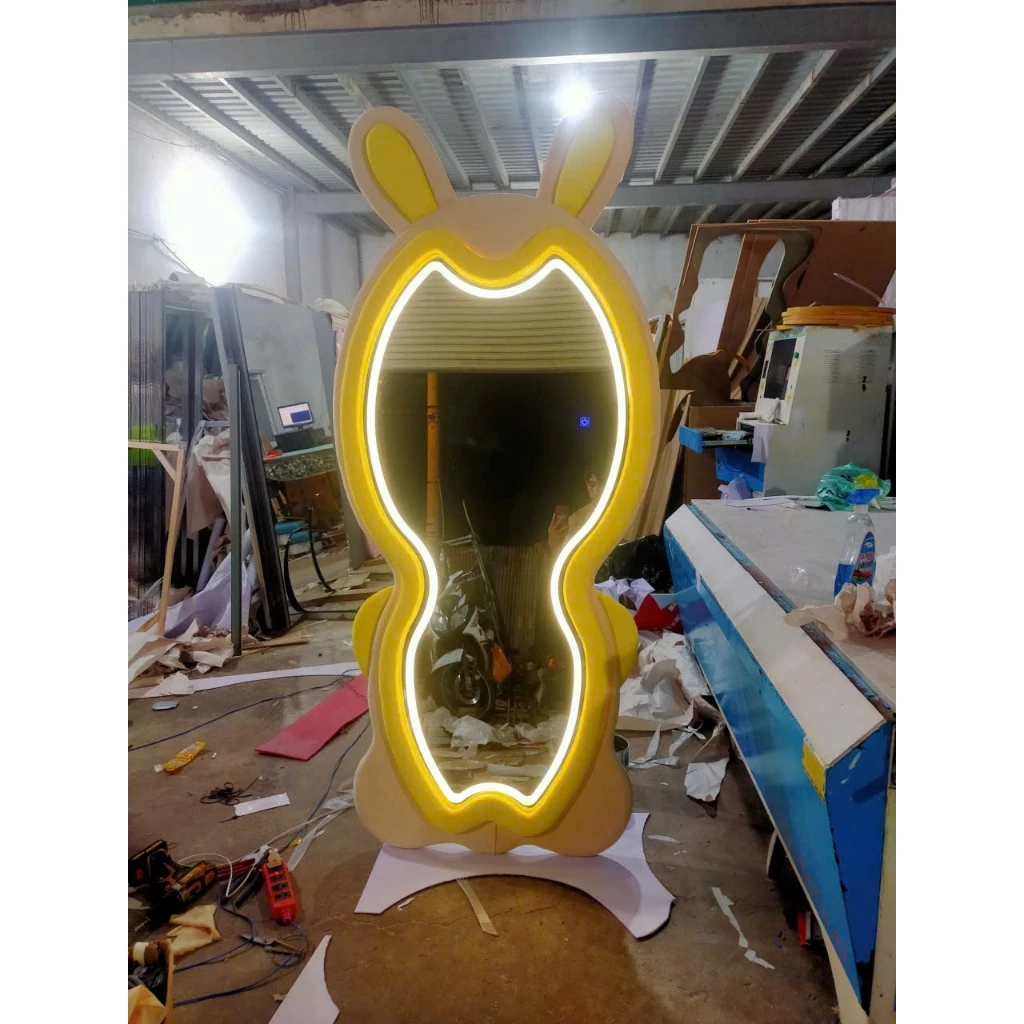 Gương soi toàn thân bọc nỉ con thỏ Cao cấp ( MIỄN SHIP)