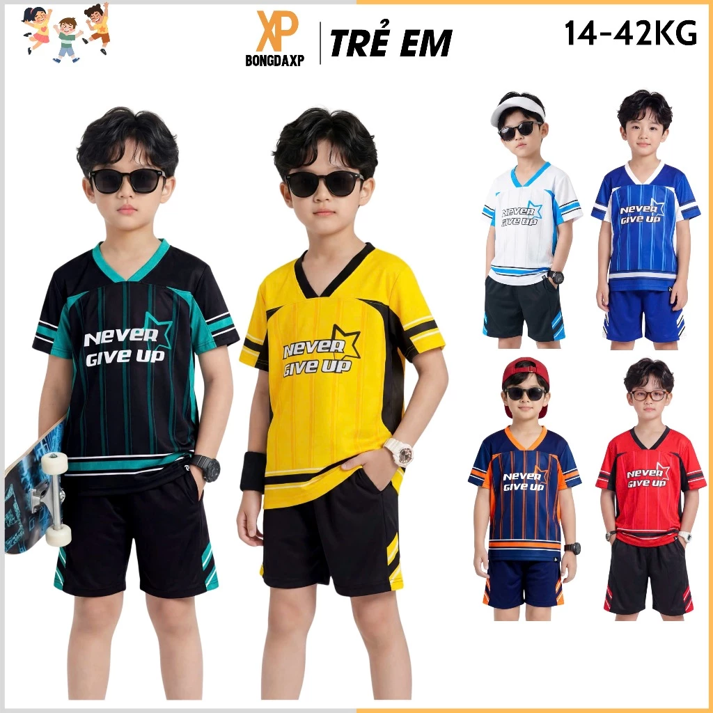 Quần Áo Thể Thao Trẻ Em, Đồ Thể Thao Cho Bé Vải Mè Thoáng Khí Cao Cấp