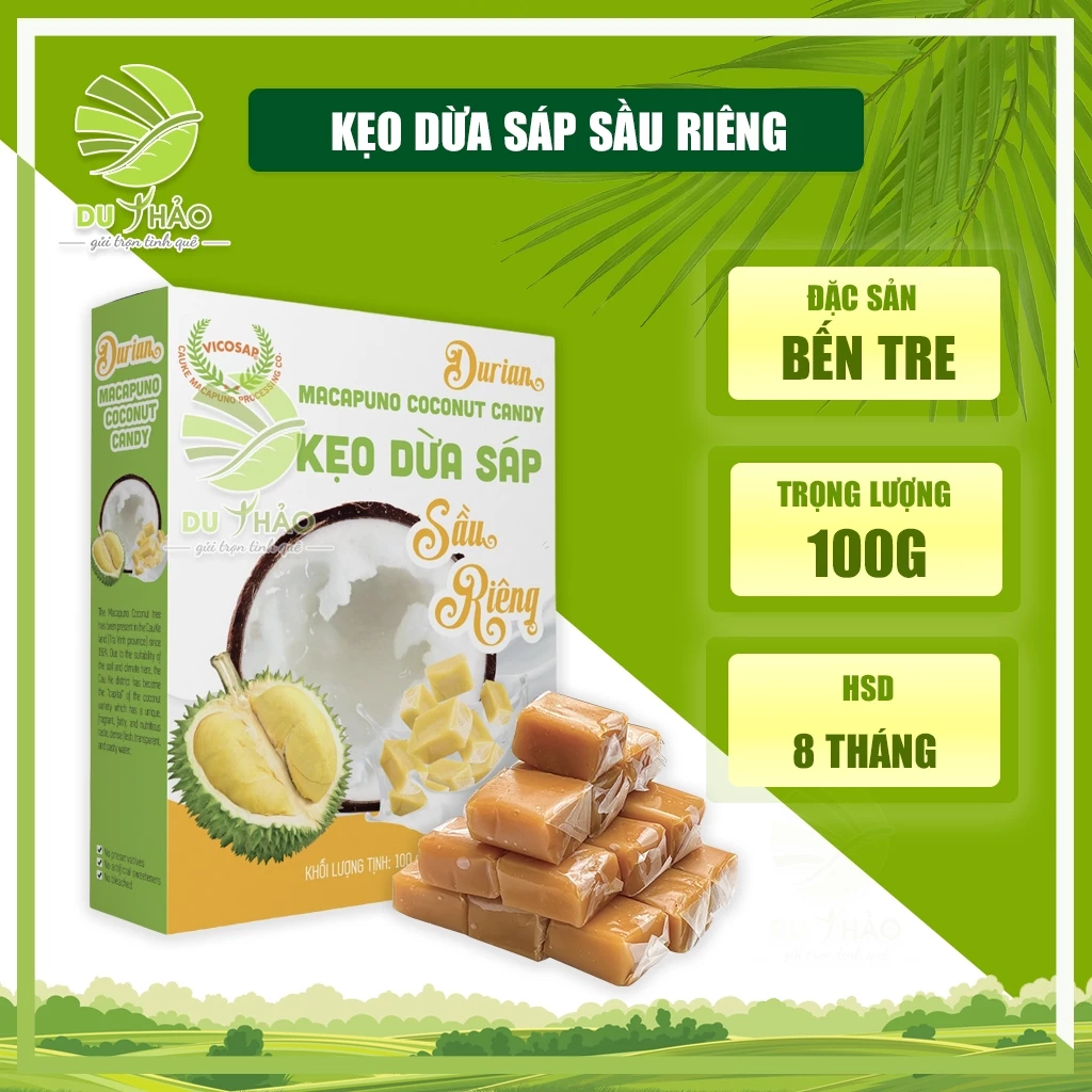 Kẹo dừa sầu sáp sầu riêng Bến Tre VICOSAP