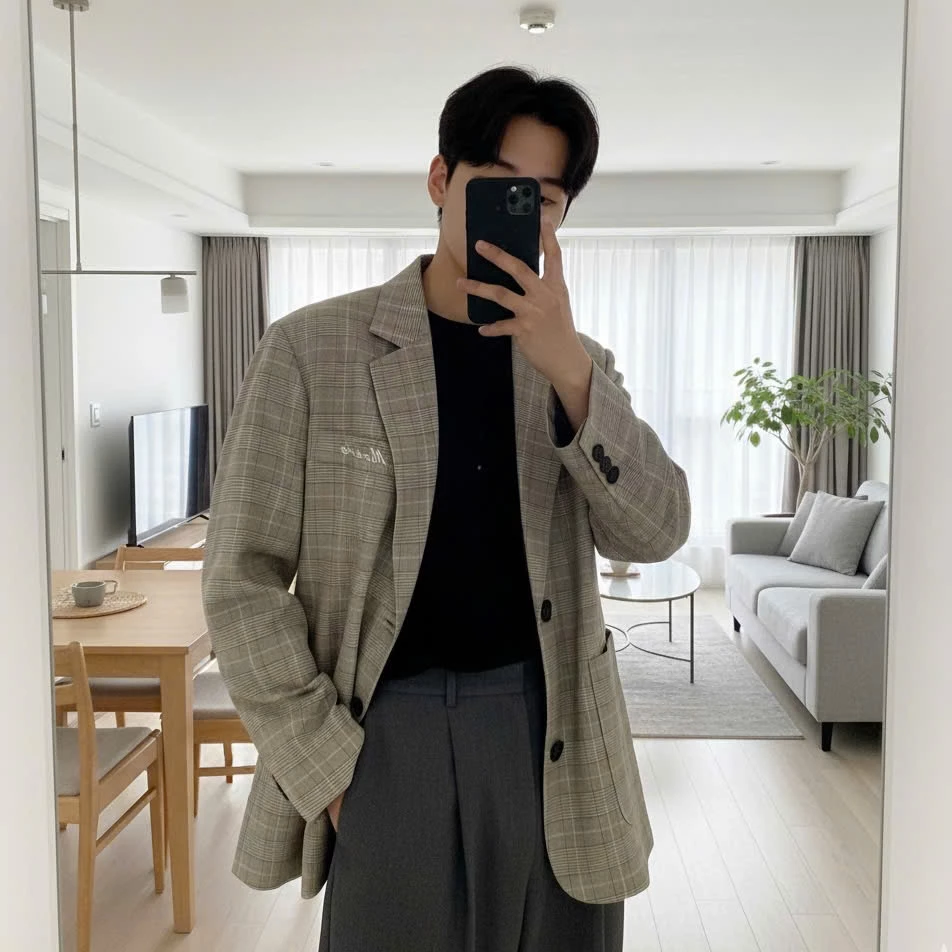 Áo blazer nam dài tay BZ21 dáng áo khoác vest form rộng  hai lớp 4 màu M.RO thời trang nam phong cách Hàn Quốc