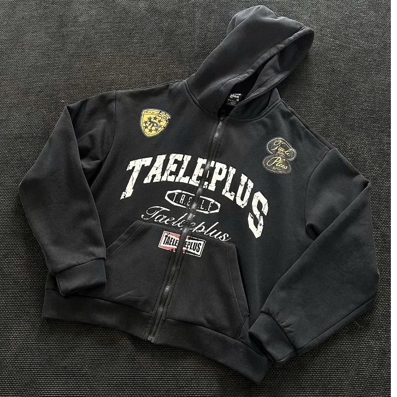 Áo Khoác Nỉ Hoodie Zip Khóa Kéo TAELEPLUS Có Túi Trong Form Rộng Nam Nữ Nón To Chất Nỉ Bông Dày Dặn