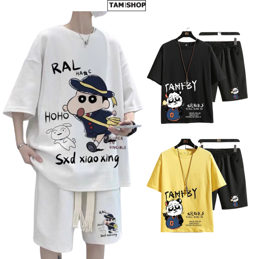 Bộ Quần Áo Thể Thao Thun Nam Thời Trang Gấu Trúc TANFBY ,Sét Bộ Thể Thao Nam Nữ unisext