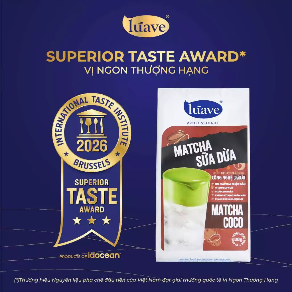 Bột Matcha Sữa Dừa Lúave 500G - Uji Matcha Nhật Bản, Vị Dừa Tự Nhiên, Kết Hợp Trà Sữa, Trà Trái Cây