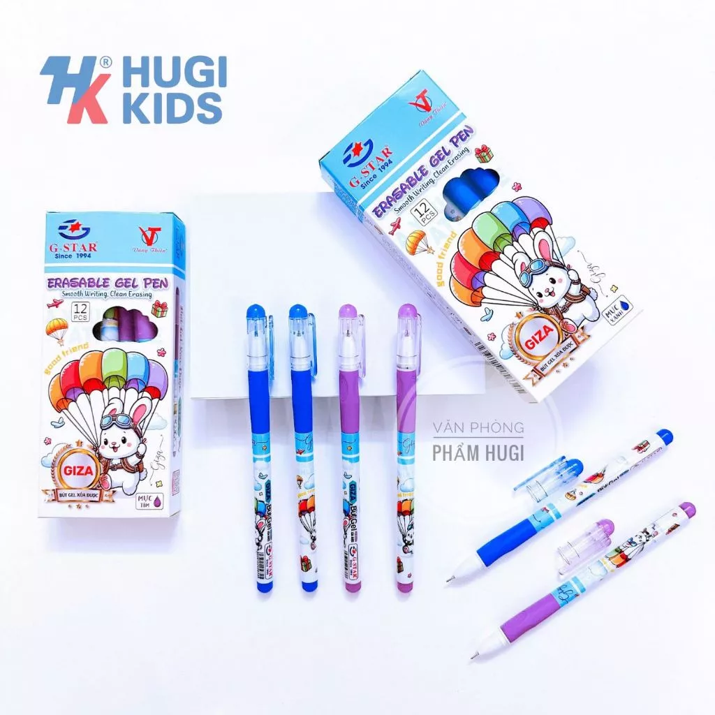 Combo 6/12/24 Cây Bút Gel Xóa Được Gstar GIZA – Ngòi 0.38mm, Chất Lượng Tốt, Viết Êm Trơn, Mực Đều Đậm