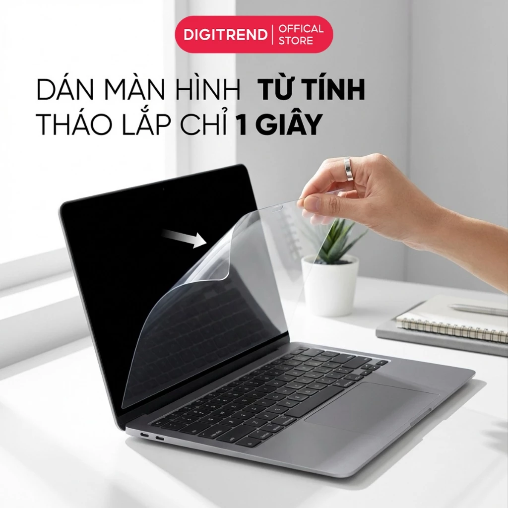Dán Màn Hình Macbook Dán Bảo vệ màn hình HD chống bám vân tay Macbook Air/ Pro 13-16 inch M1 M2 M3