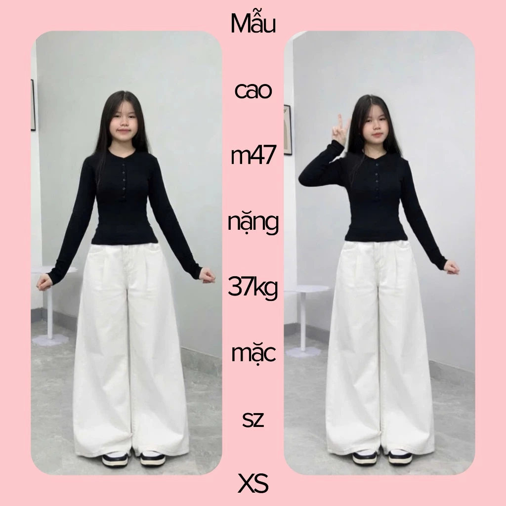 (SUÔNG RỘNG NẤM) QUẦN JEANS NỮ ỐNG SUÔNG RỘNG MÀU TRẮNG TRƠN (ống 27-28cm) nhận đơn từ m42