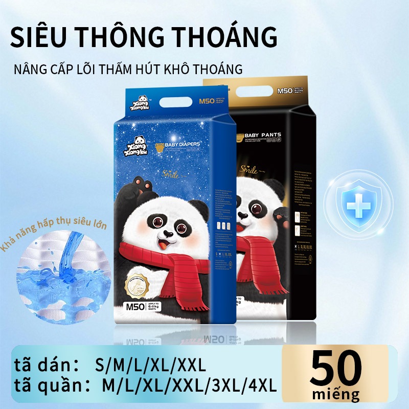 Giảm giá có thời hạn- Tã dán/tã quần Gấu Trúc - Combo 50/100 miếng đủ size…
