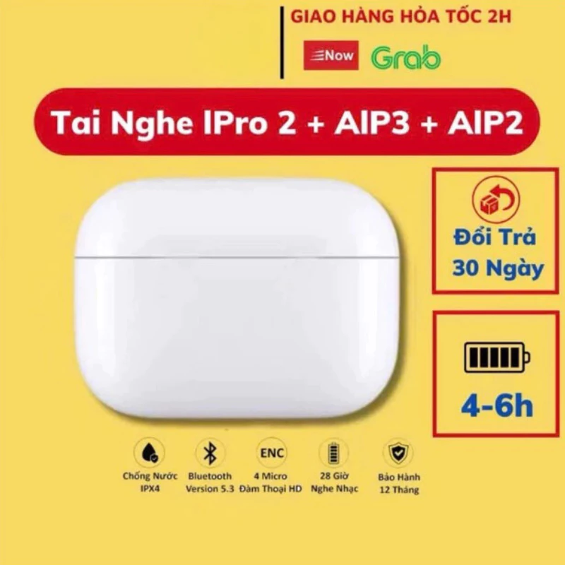 Tai Nghe Bluetooth PRO2 Không Dây Thế Hệ Mới ,Đàm Thoại Hai Chiều,Pin Trâu 6H-8H