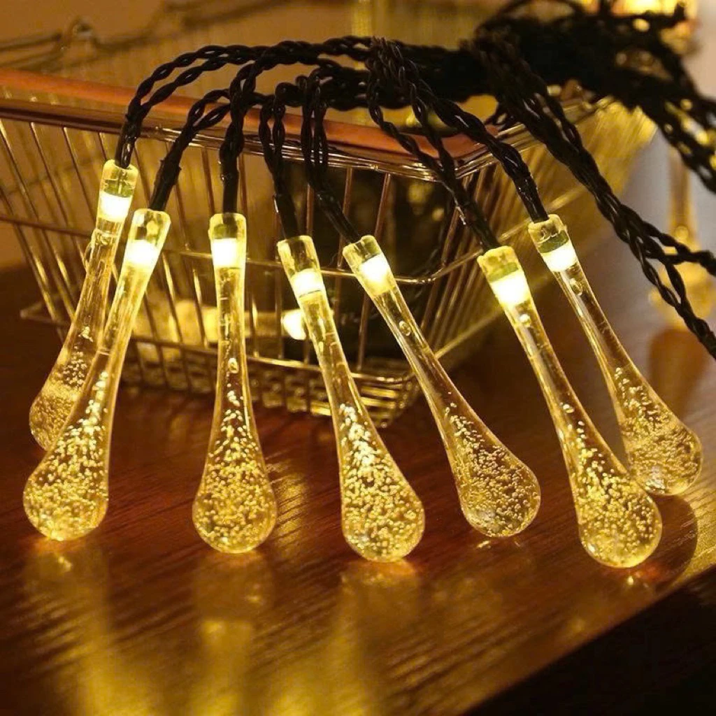 Dây Đèn Led Hình Giọt Nước Trang Trí Tết, Giáng Sinh , Dây Đèn Trang Trí