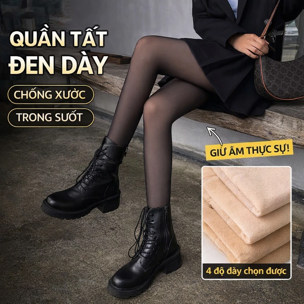 Quần tất siêu ấm LÓT LÔNG GIỮ NHIỆT nữ dày dặn QT5 AK Accesstory phong cách đơn giản nhẹ nhàng  mùa đông ấm áp mềm mịn