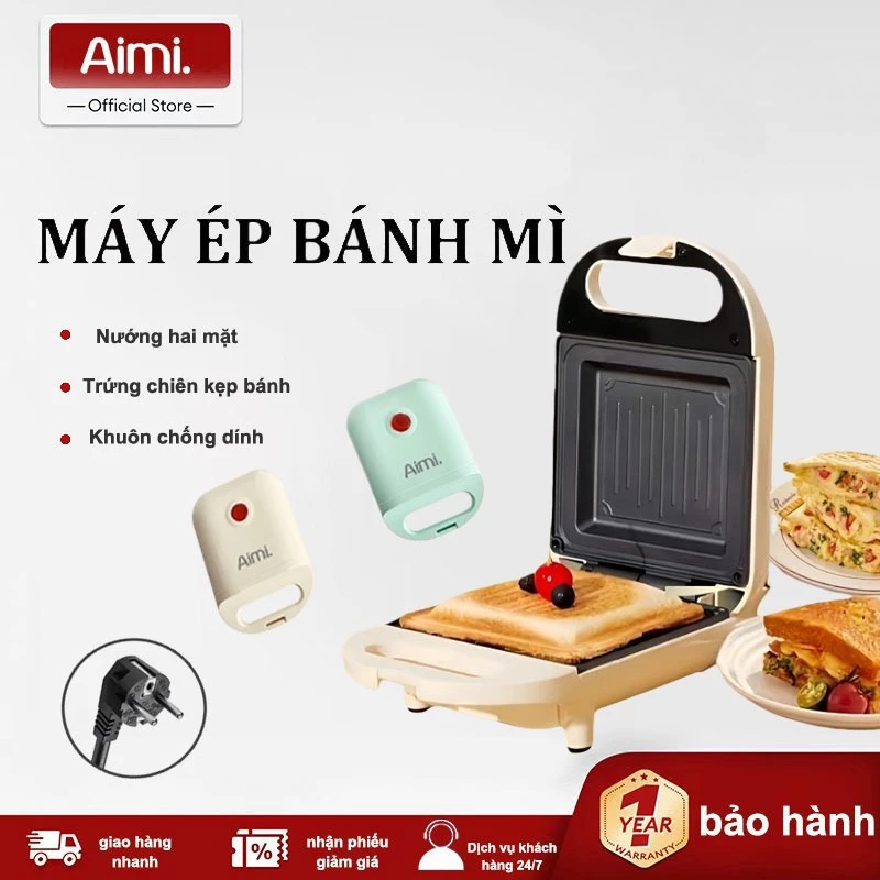 Máy Nướng Bánh Mì Sandwich Máy Nướng Kẹp Làm Nóng thực phẩm nhẹ gia dụng đa năng máy đa năng