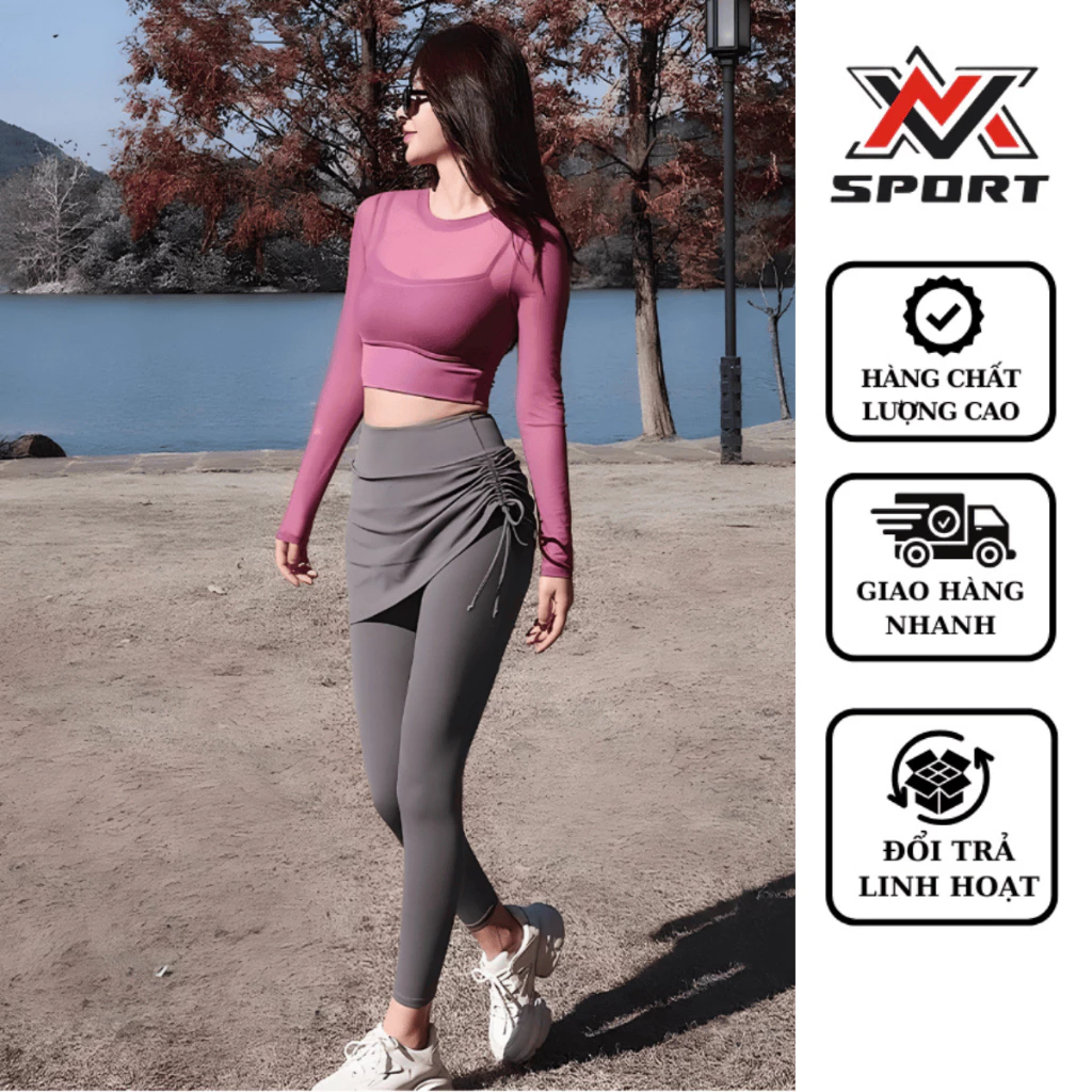 Quần Váy Dài Nữ Tập Gym Yoga – Thiết Kế Che Khuyết Điểm, Hack Dáng, Thoải Mái Vận Động [K216]