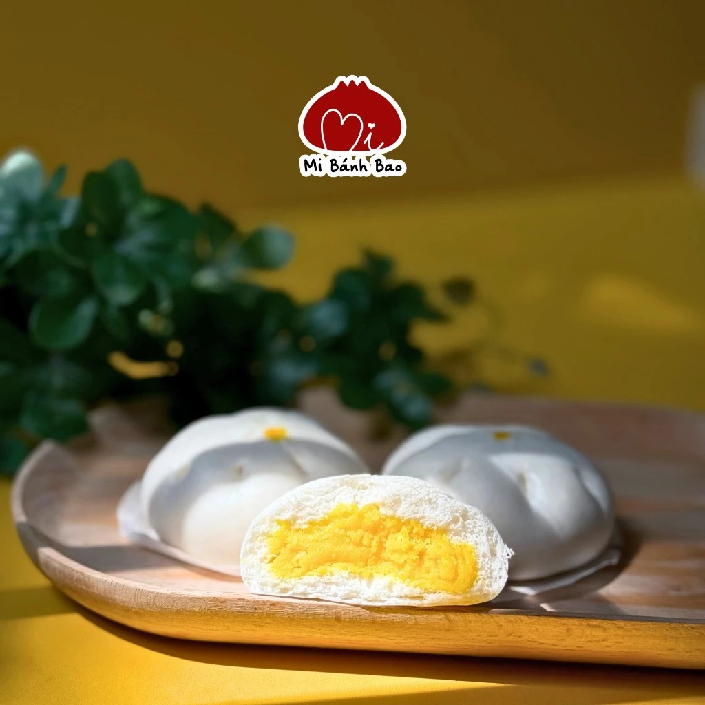 Bánh Bao Nhí Bơ Trứng Sữa (12 cái) – Nhân Bơ Ngậy Trứng Tươi Sữa Mịn – Mi Bánh Bao – Lôi Cuốn
