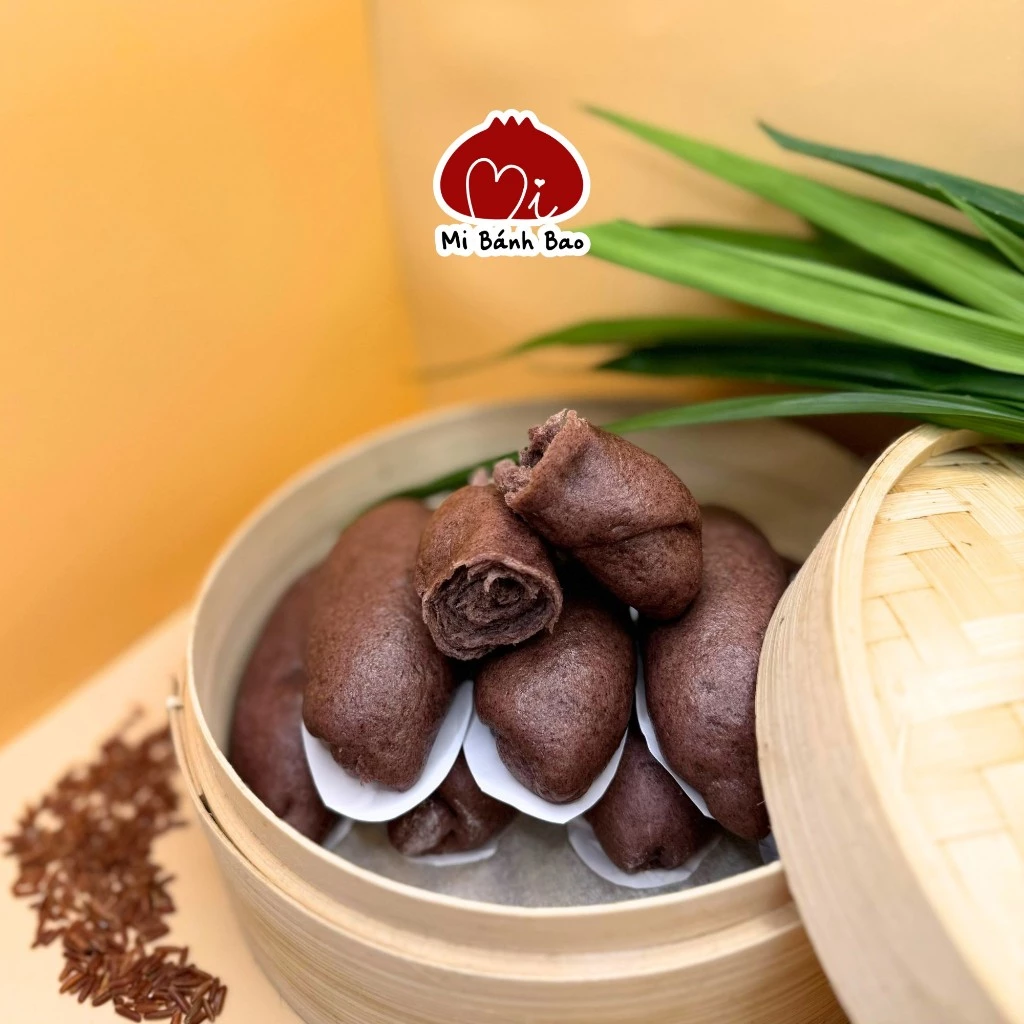 Bánh Bao Màn Thầu Gạo Lứt Không Nhân (6 cái) – Vỏ Mềm, Ít Calo – Mi Bánh Bao – Ăn Kiêng Healthy