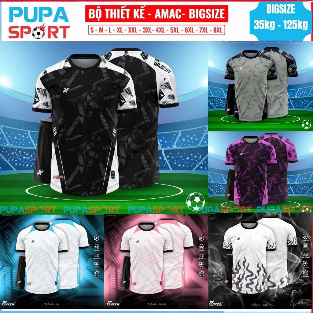 [SIZE 35kg-125kg] Bộ Đồ Thể Thao AMAC POWER/DRAX Chất Vải Mè Cao Cấp, Nhận In Tên Số PUPASPORT Unisex Nam Top