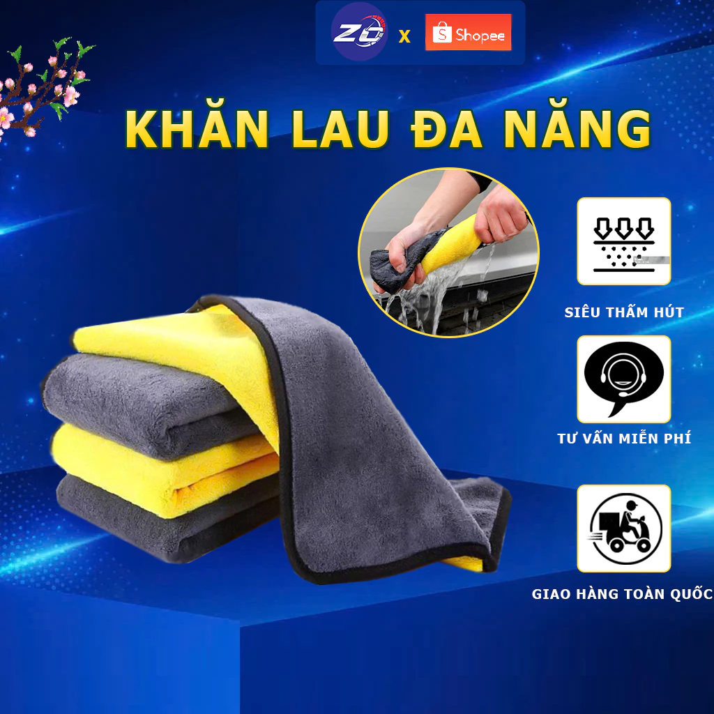 Khăn microfiber 3m lau rửa ô tô, xe máy chuyên dụng khăn cao cấp đa năng lau kính vệ sinh oto xe hơi siêu mềm, siêu thấm