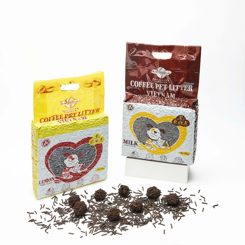 Cát Vệ Sinh 100% Từ Bã Cà Phê BMB Pet Litter Vietnam TÚI 8L Cát Cho Mèo Siêu Khử Mùi, Siêu Thấm Hút