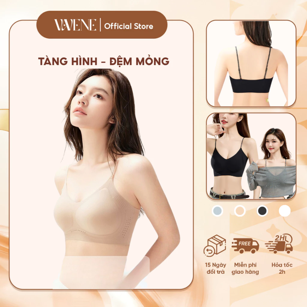 Phiên bản Cao Cấp Áo lót su thông hơi DORIS AL011, áo tàng hình giọt nước đệm 1,5cm không lộ viền