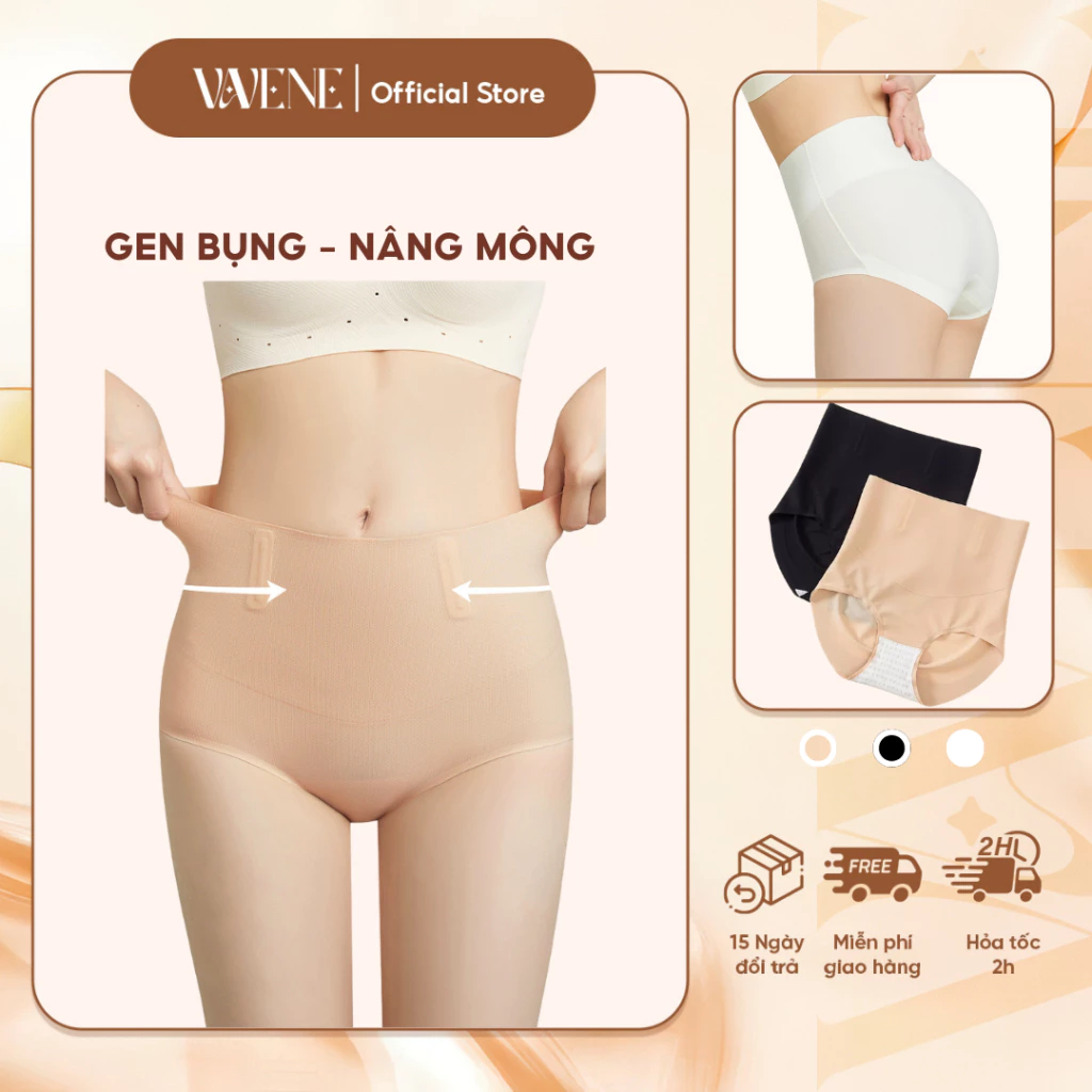 Quần Lót Su Cạp Cao Gen Nịt Bụng Doris QG208 Siết Eo, Chống Cuộn, Nâng Mông, Tàng Hình Không Viền