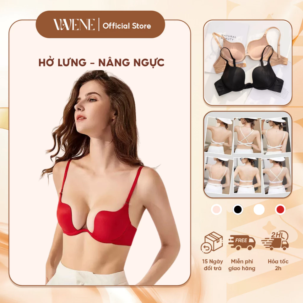 [Tặng dây nối mặc tạo kiểu] Áo lót nữ AL403, siêu nâng ngực khoét sâu mặc trễ ngực hở vai, hở lưng gợi cảm