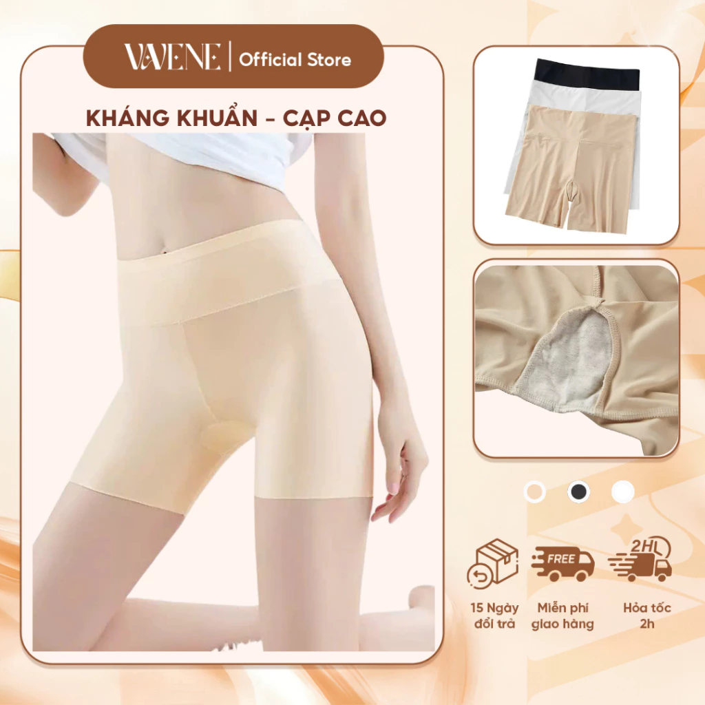 Quần lót DORIS, Quần mặc trong váy Qv190, quần bảo hộ su trơn thoáng mát, cạp cao gen bụng chống lộ viền