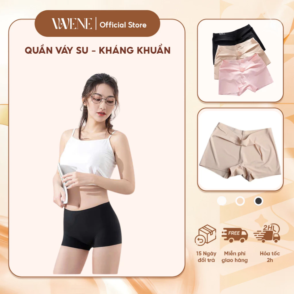 Quần lót Vanvene QV125, Quần su mặc trong váy, quần bảo hộ không đường may Cao Cấp