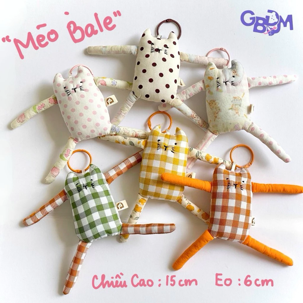 Móc Khoá Gấu Bông Đình May MÈO BALE