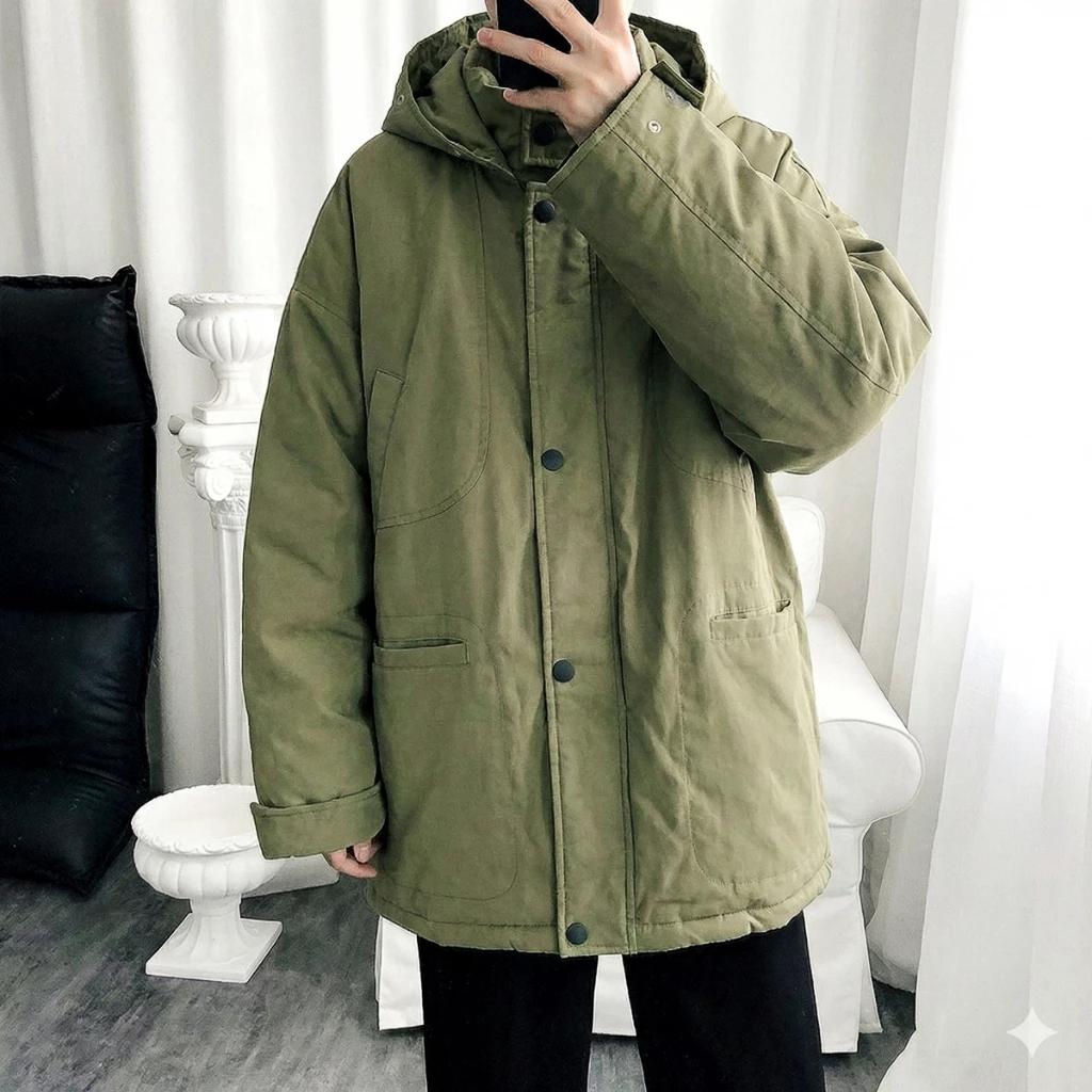 |🔥Flash Sale🔥 | Áo Khoác Phao Béo, Chất Dày & Ấm, Dáng Unisex Nam Nữ, Áo Fom Rộng, Hàng Quảng Châu Đẹp - AK34