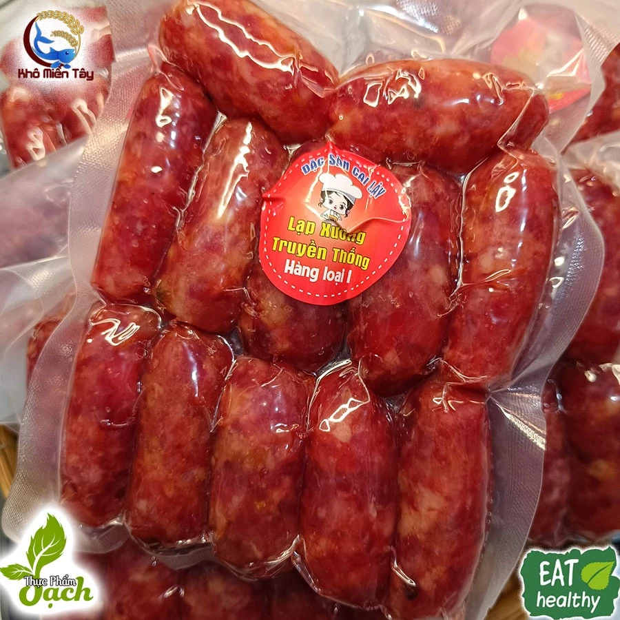Lạp Xưởng Cai Lậy  Sấy Dẻo Loại 1 -An toàn vệ sinh, thơm ngon.